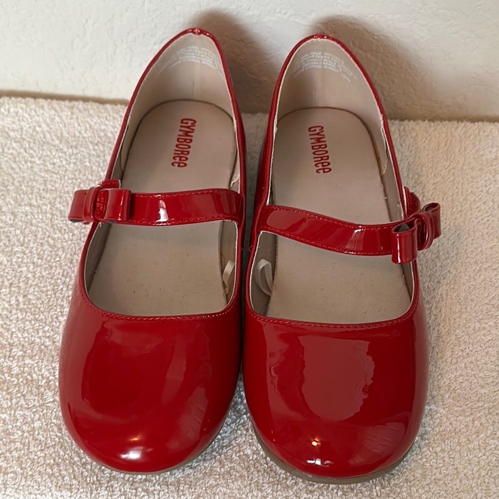 NWOT GYMBOREE Shiny Red Mary Jane Dress Shoes Size 3 - Picture 2 of 13